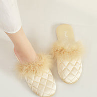 Ulivary Cozy Fall & Winter Silk Satin Slippers (more colors)