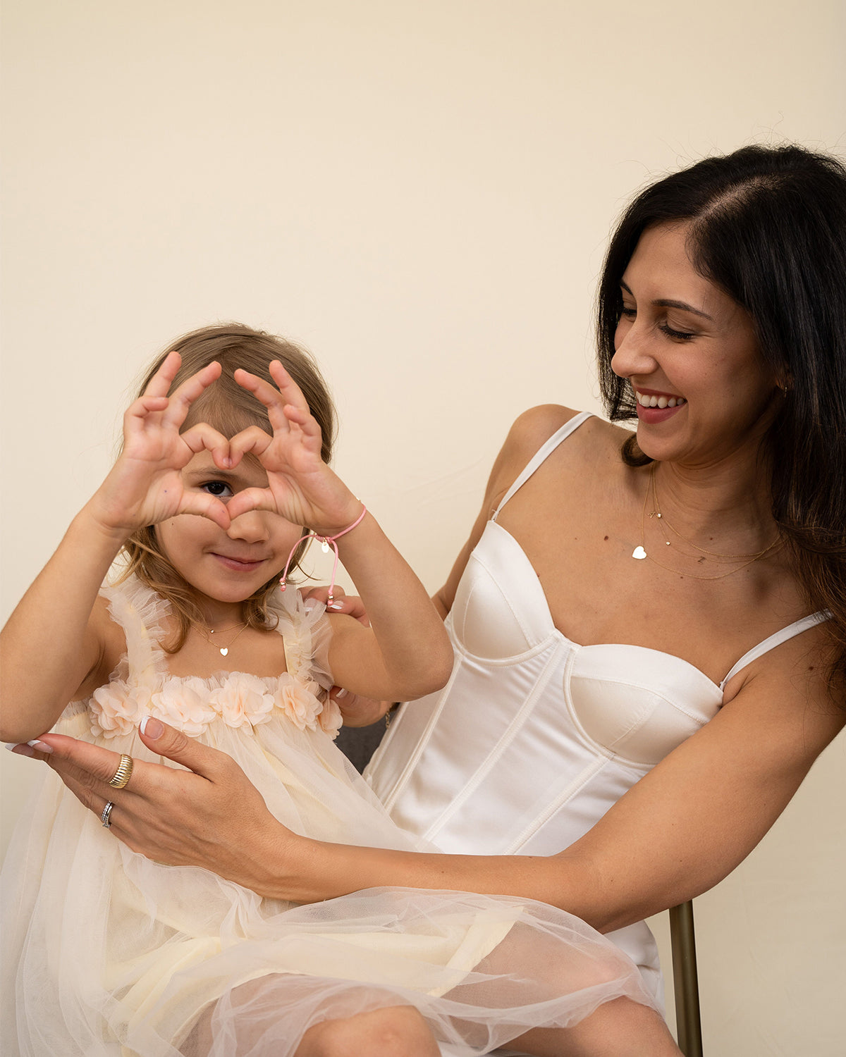 Zoe Lev 14K Gold Heart Necklaces - Mommy + Me