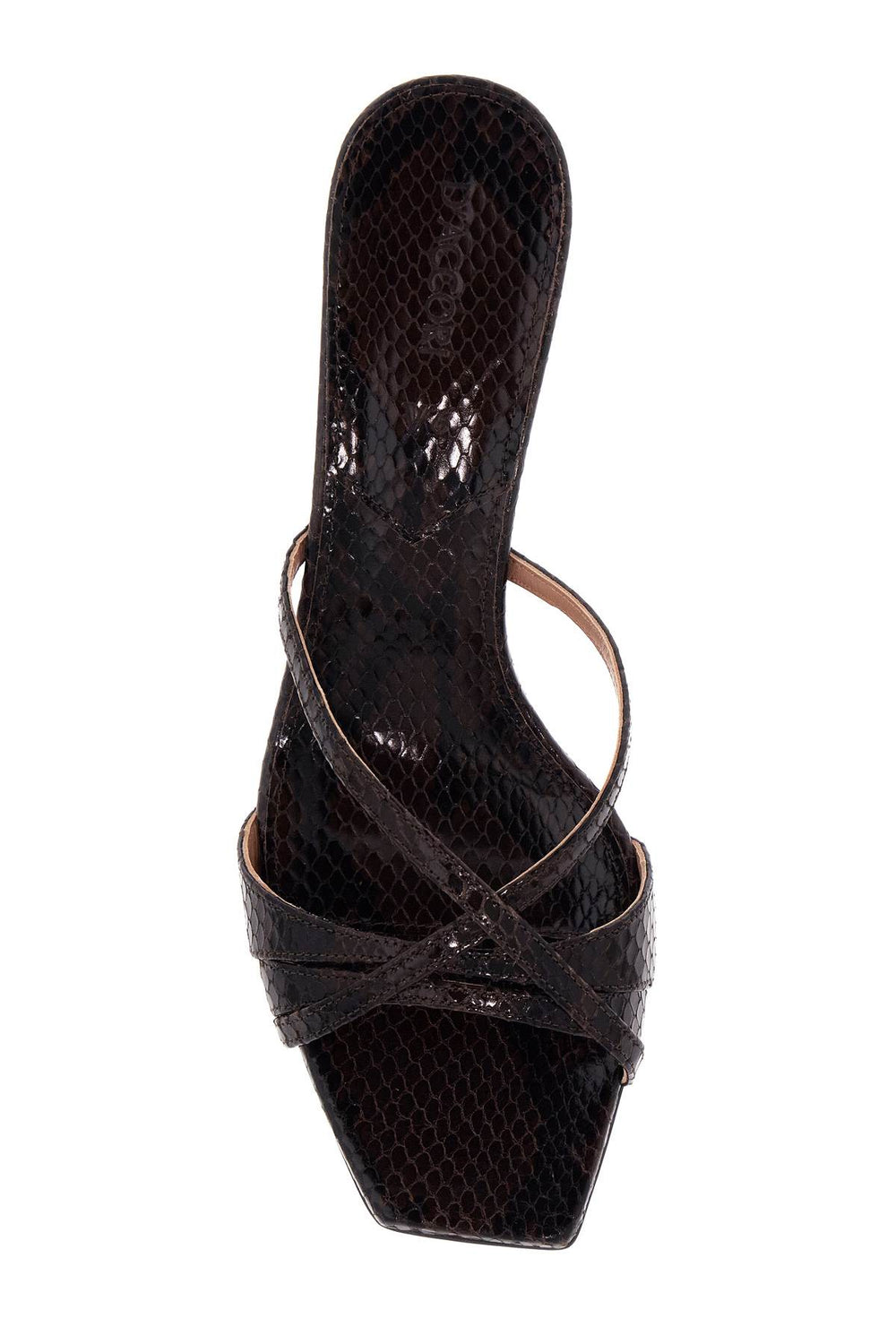 D'accori Lust Python-Print Leather Mules