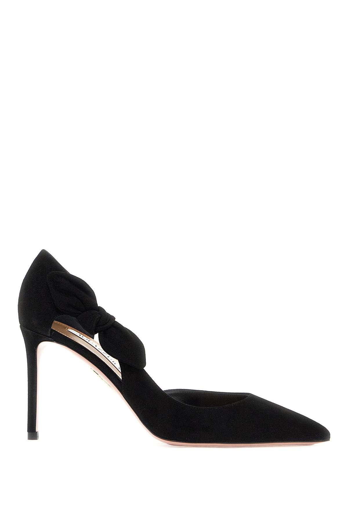 Aquazzura Suede Very Bow Tie Pumps