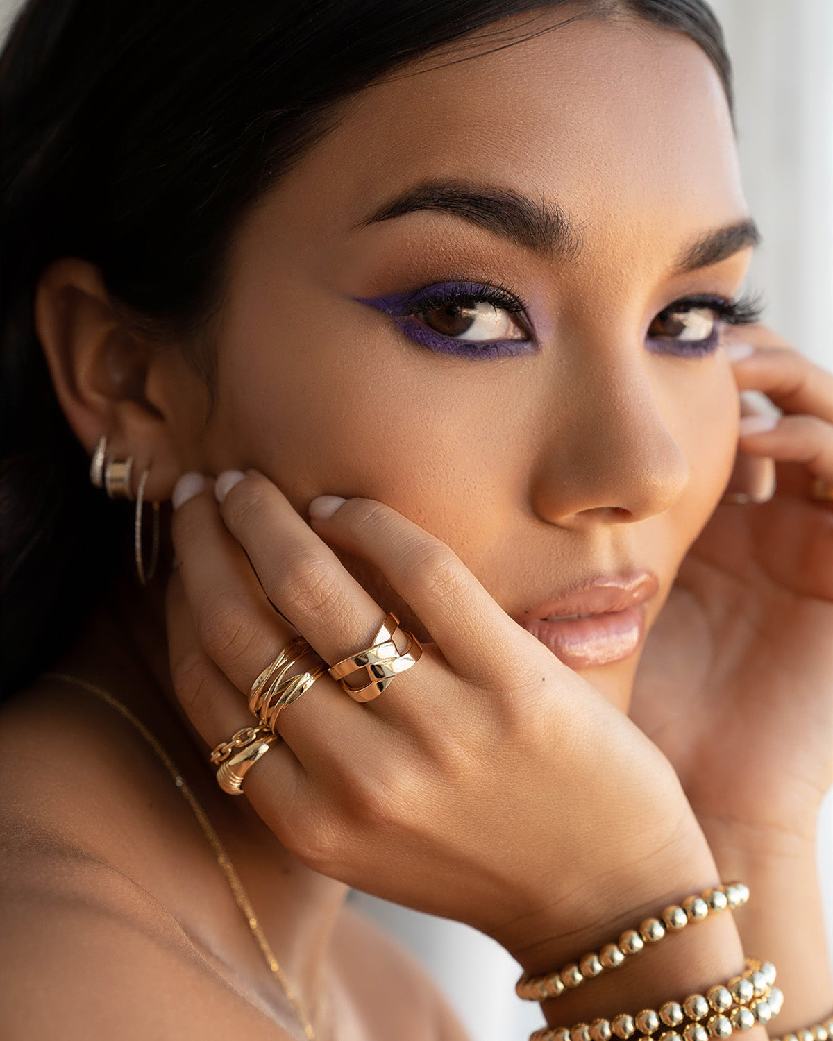 Zoe Lev 6mm Gold Bead Bracelet