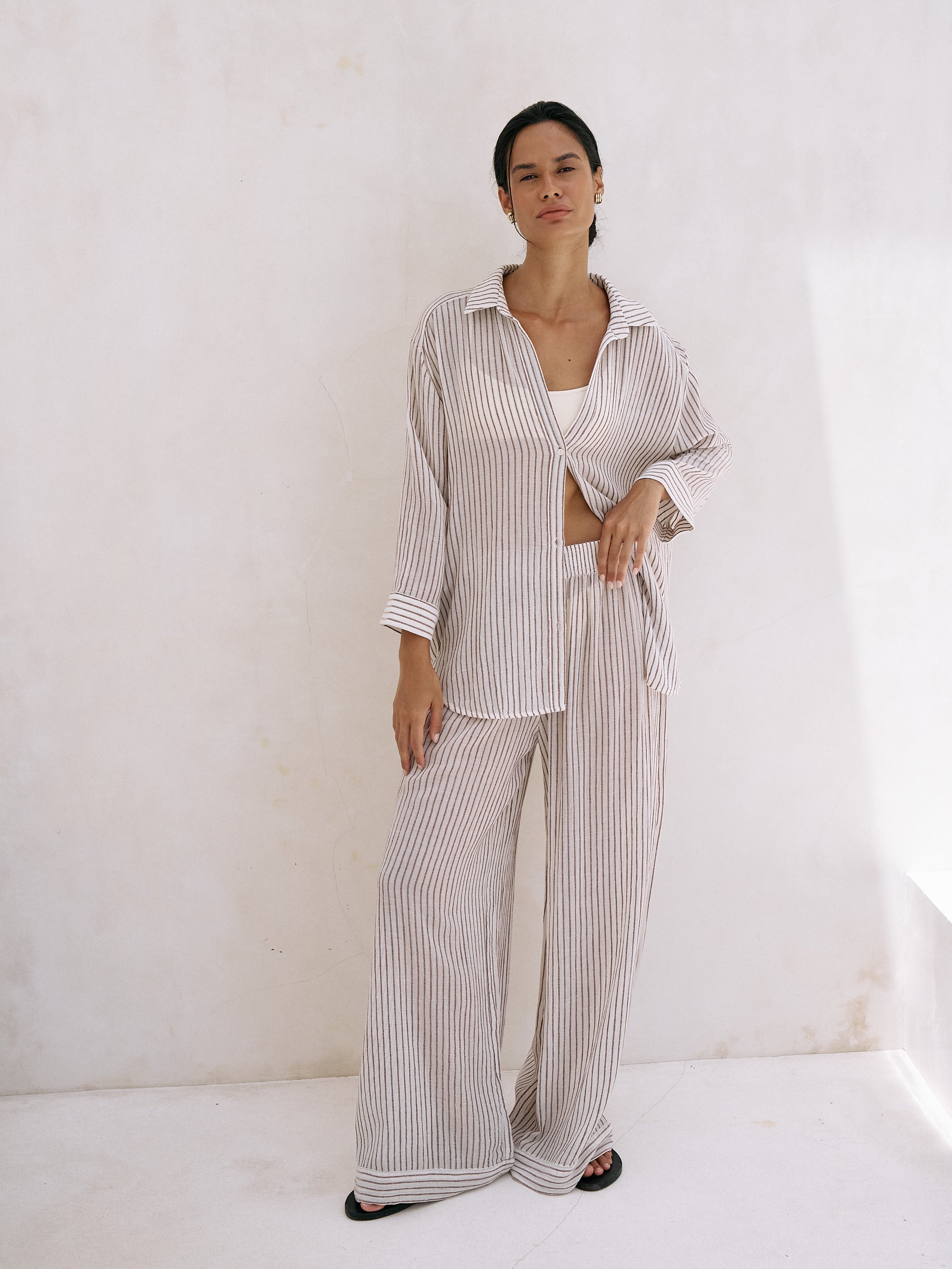 The Handloom Voyage Set - Burgundy Stripes