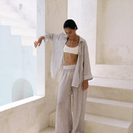 The Handloom Voyage Set - Burgundy Stripes