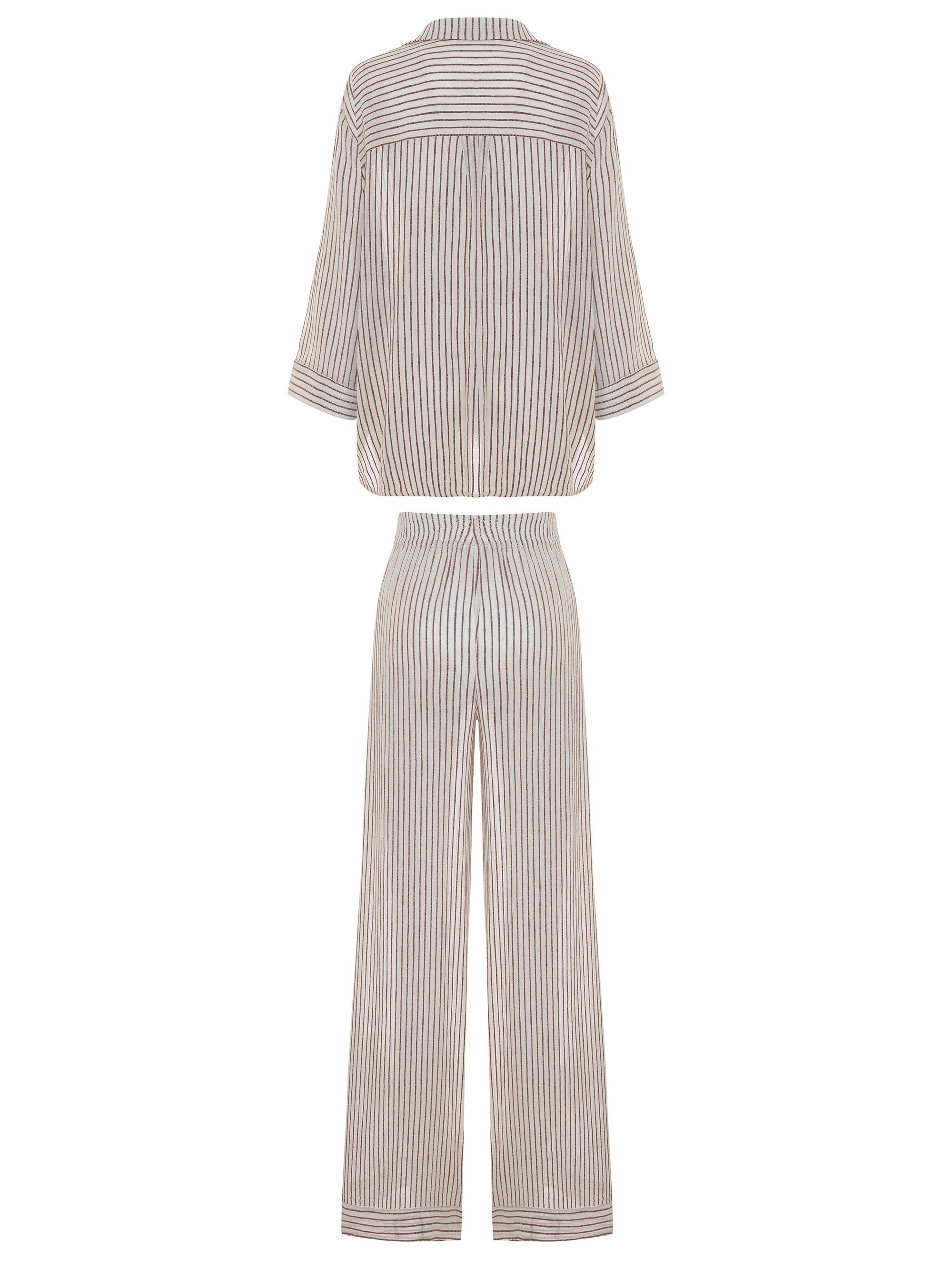 The Handloom Voyage Set - Burgundy Stripes