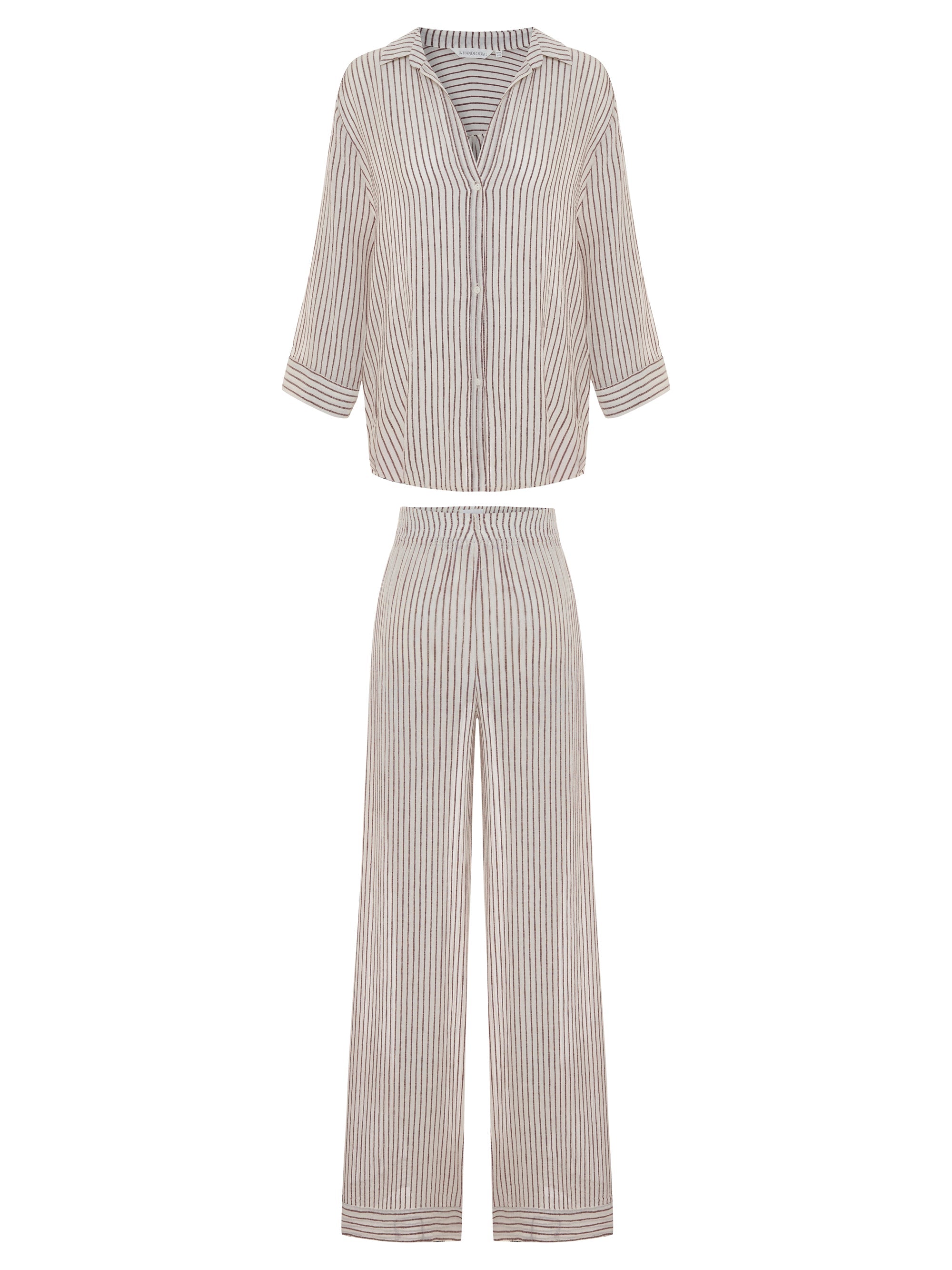 The Handloom Voyage Set - Burgundy Stripes