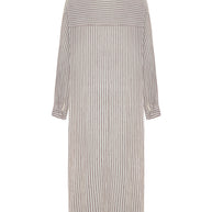 The Handloom Voyage Shirt Dress - Burgundy Stripes