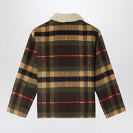 Bonpoint Kids' Baxter Khaki Checked Jacket