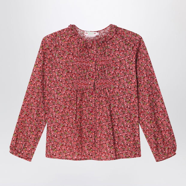 Bonpoint Kids' Gentle Blouse In Red Liberty Fabric