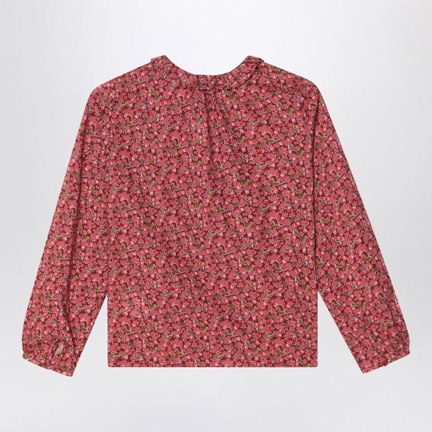 Bonpoint Kids' Gentle Blouse In Red Liberty Fabric