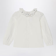 Bonpoint Kids' White Ruffled Blouse