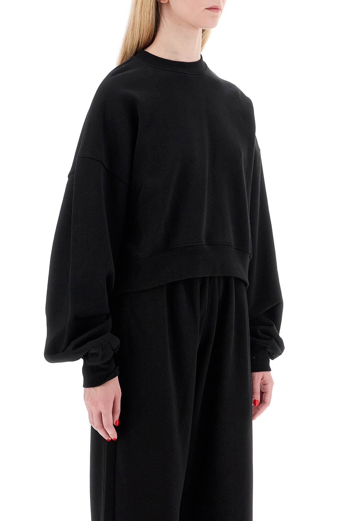 Wardrobe.Nyc Cropped Sweatshirt With Puffed Sleeves