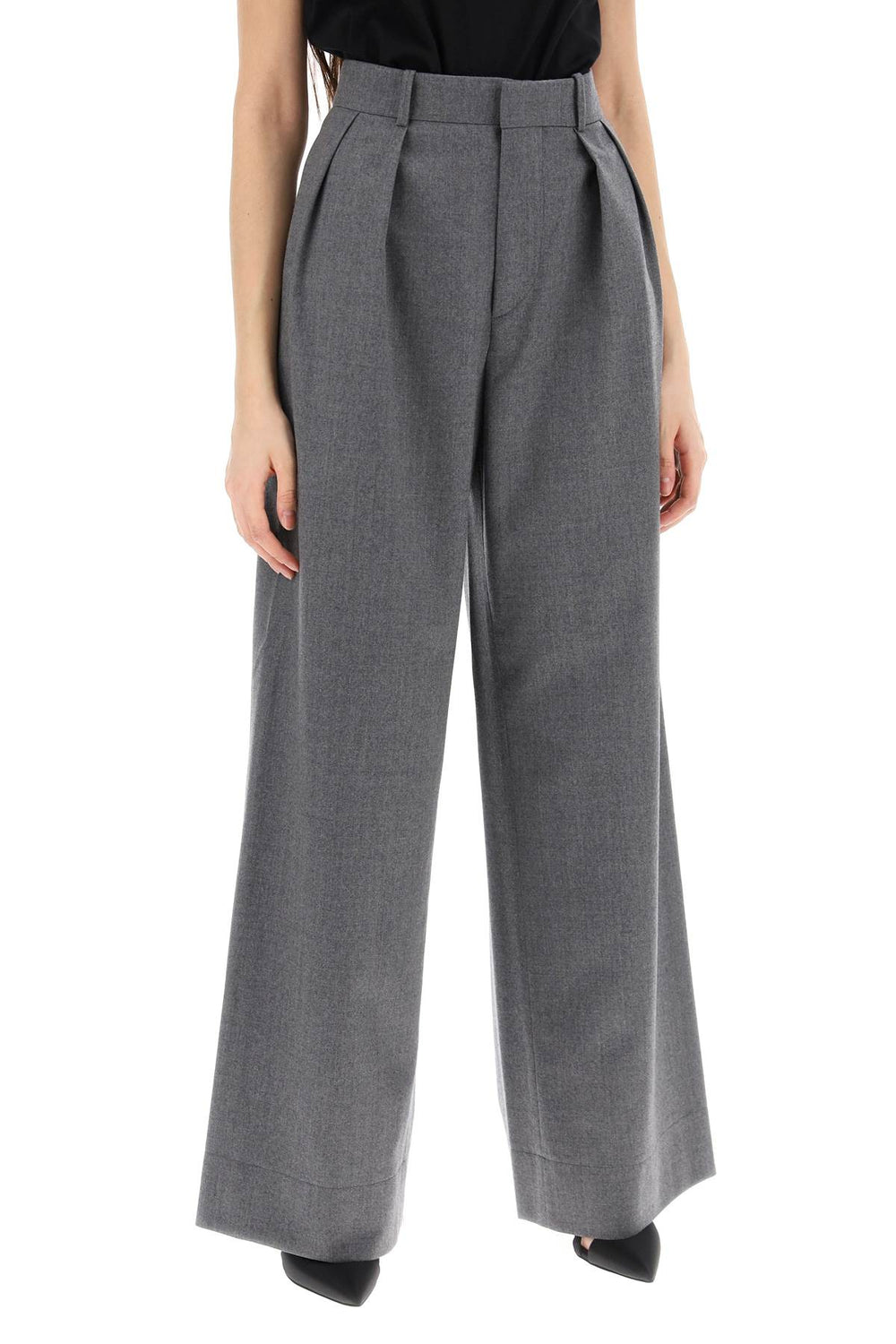 Wardrobe.Nyc Wide Leg Flannel Trousers