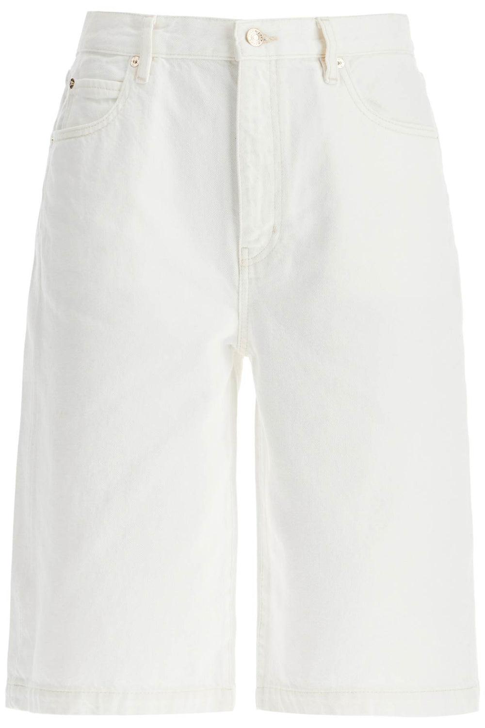 FRAME Flared Denim Bermuda Shorts