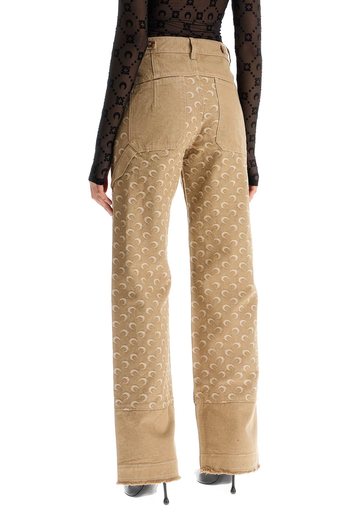 Marine Serre All Over Moon Jacquard Workwear Pants