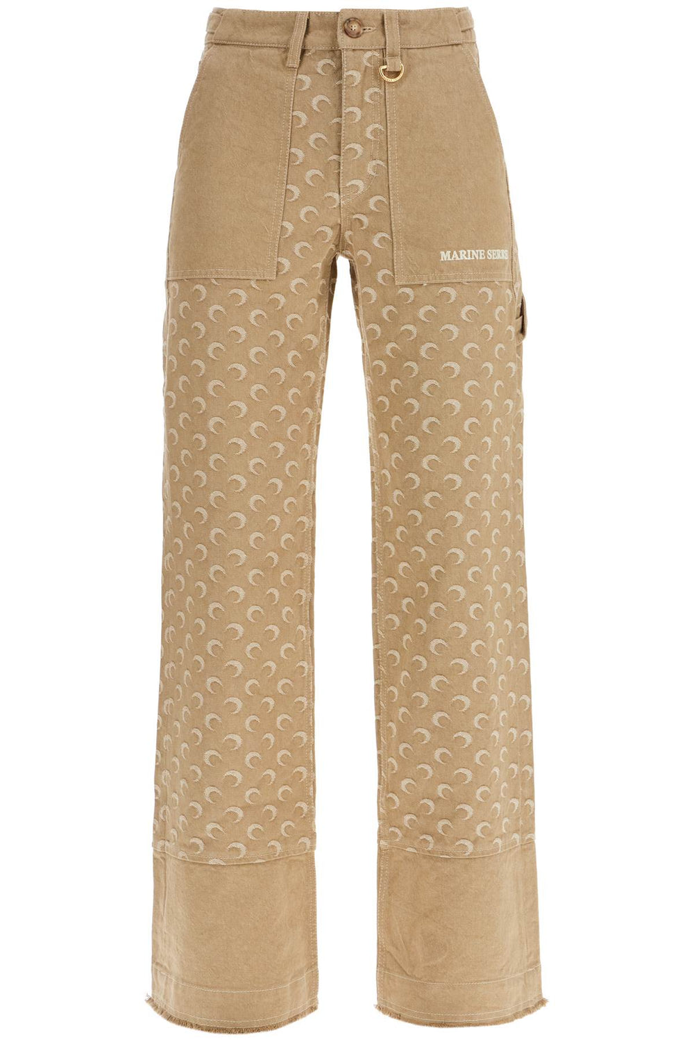 Marine Serre All Over Moon Jacquard Workwear Pants