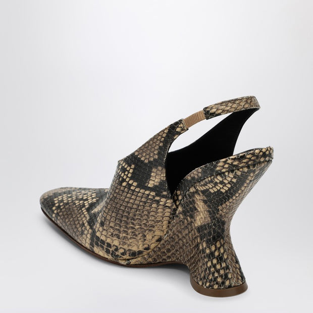 Dries Van Noten Pumps With A Wedge In Printed Leather