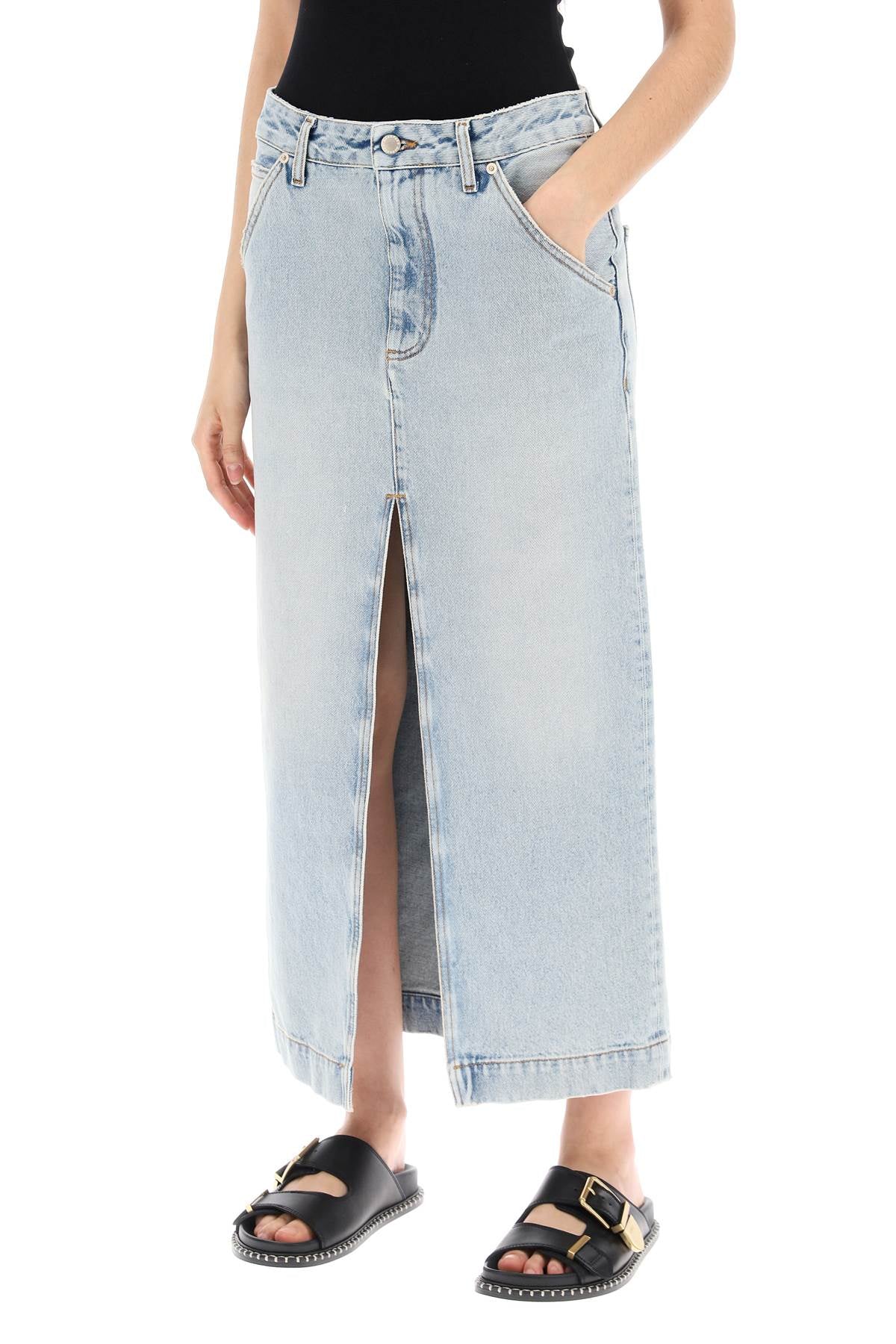 Darkpark Erika Denim Midi Skirt