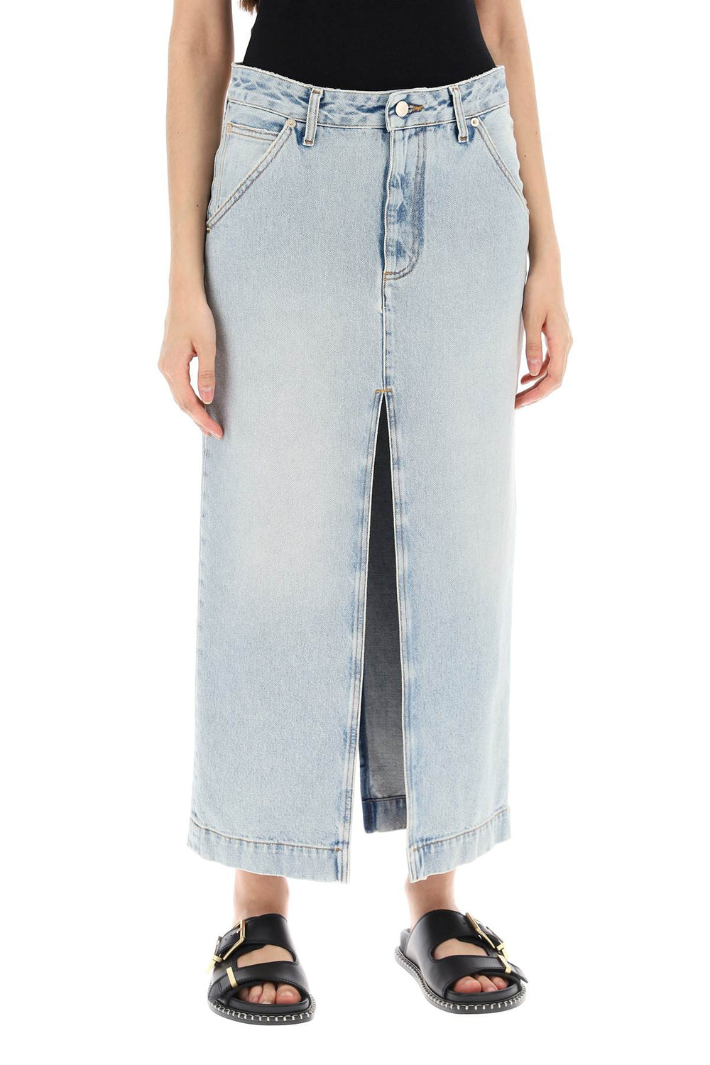 Darkpark Erika Denim Midi Skirt