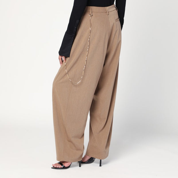 DARKPARK Phebe Beige Trousers With Chain