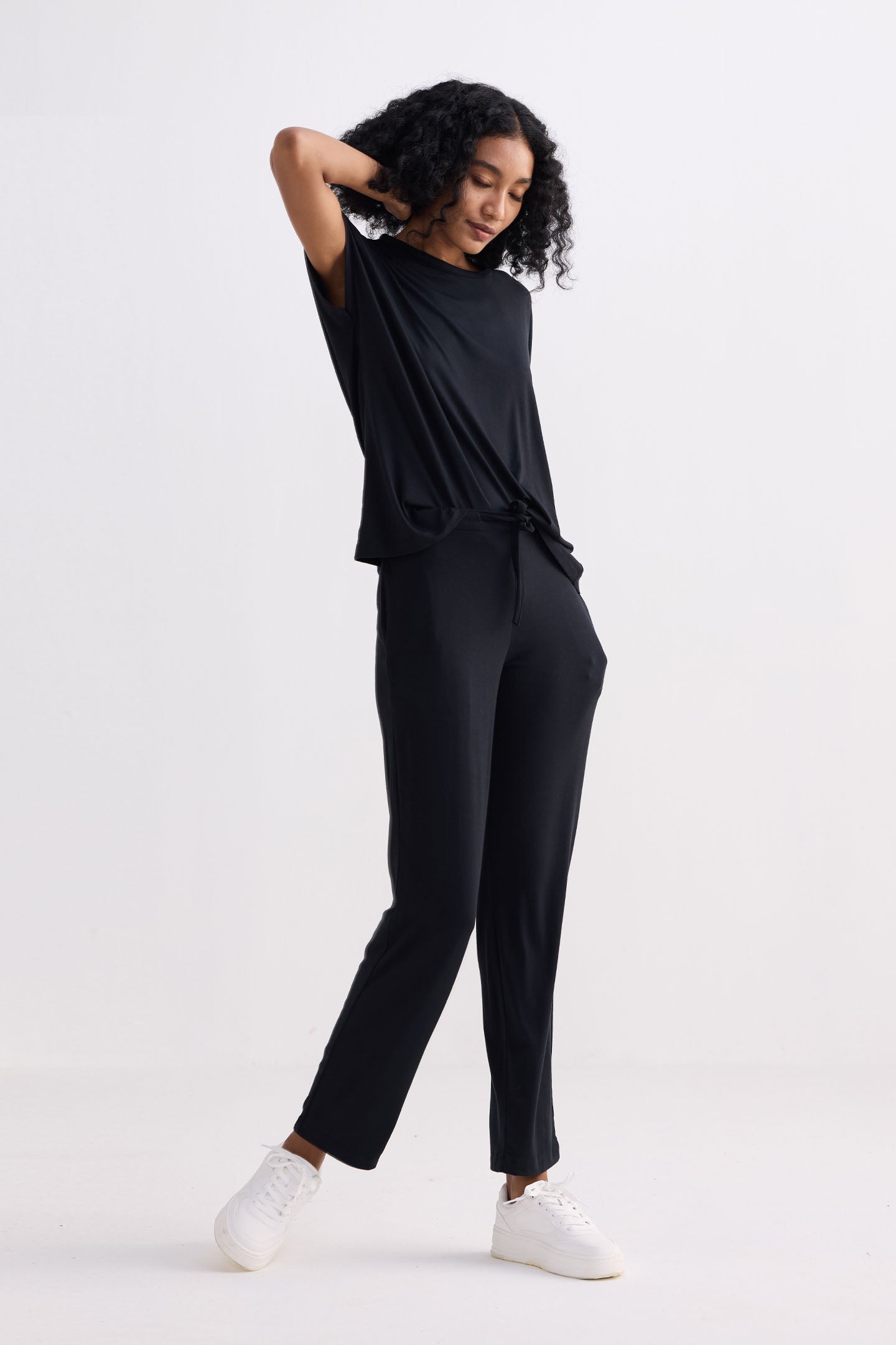 Reistor Wide Leg Pant in Black
