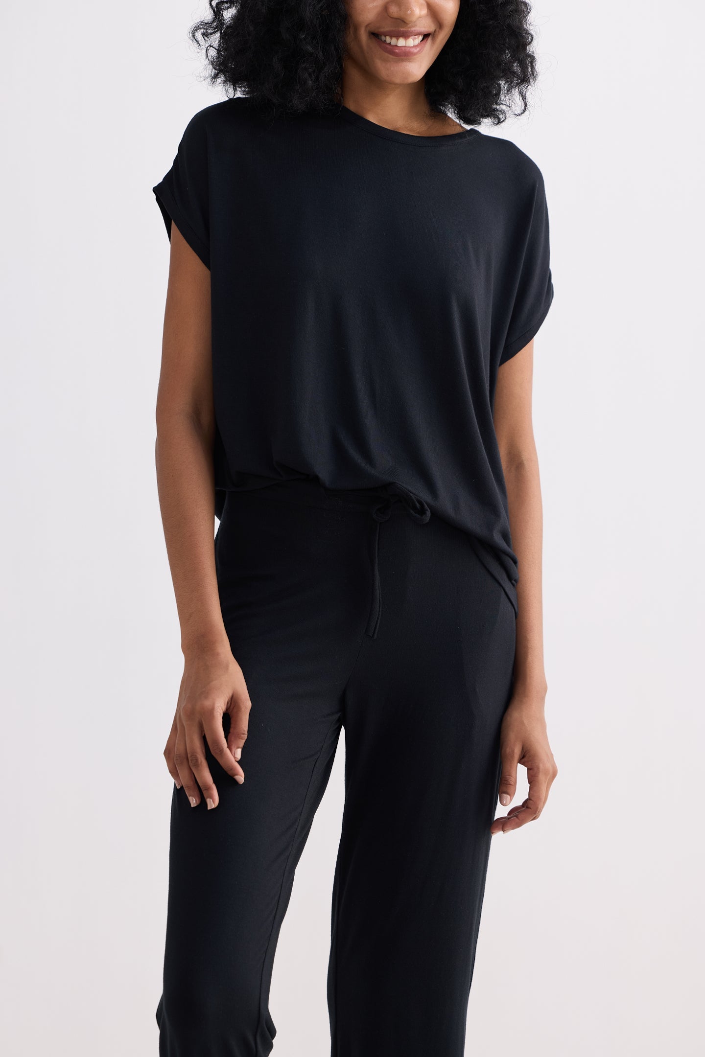 Reistor Relaxed Tee Set in Black