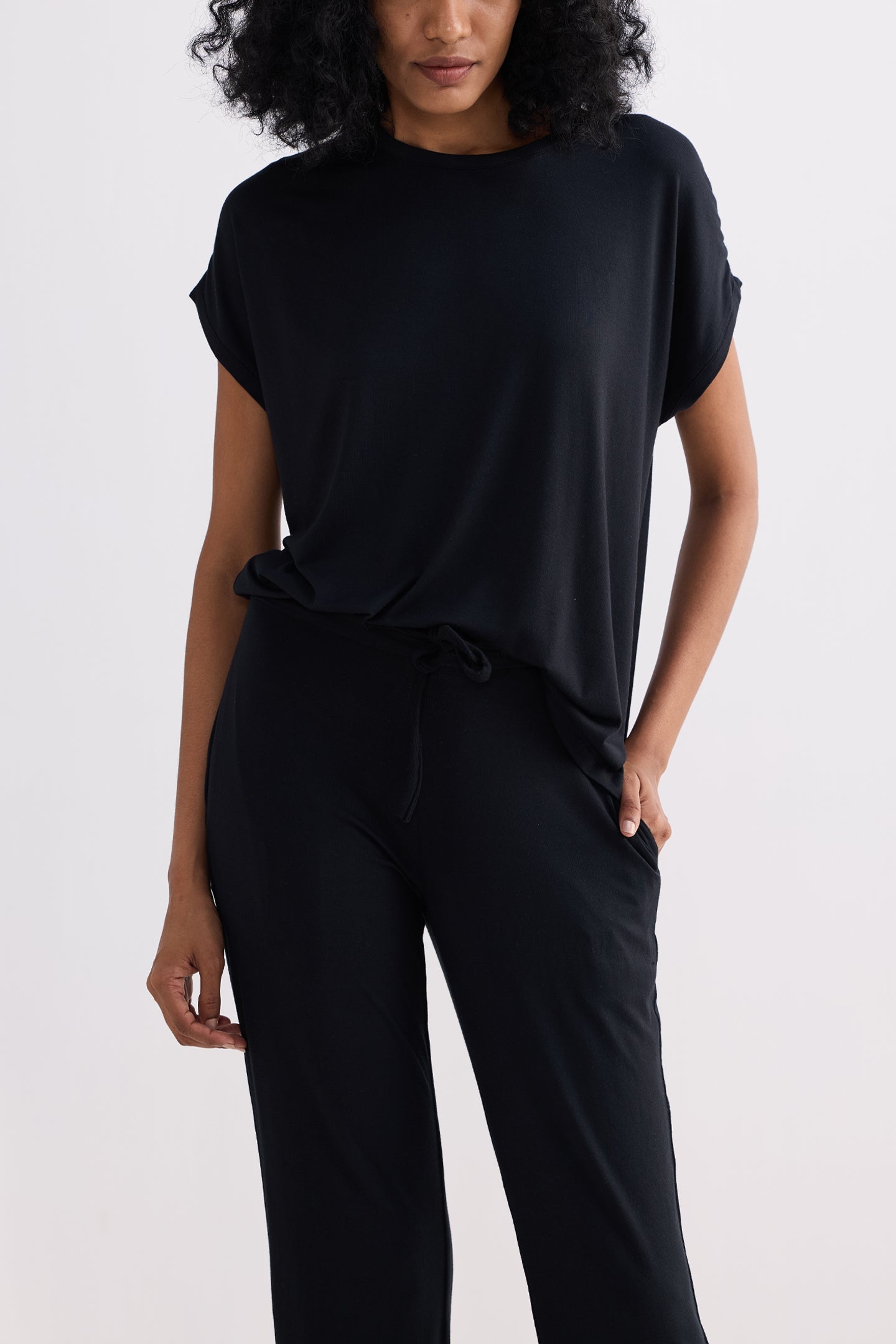 Reistor Relaxed Tee Set in Black