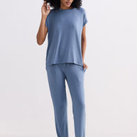 Reistor Wide Leg Pant in Blue