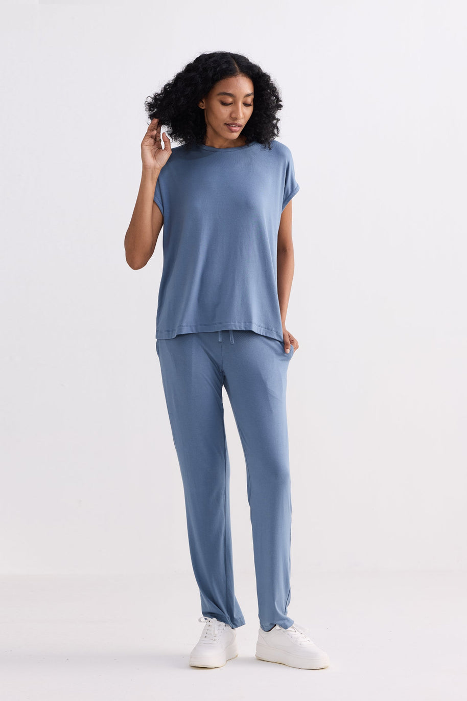 Reistor Relaxed Tee Set in Blue