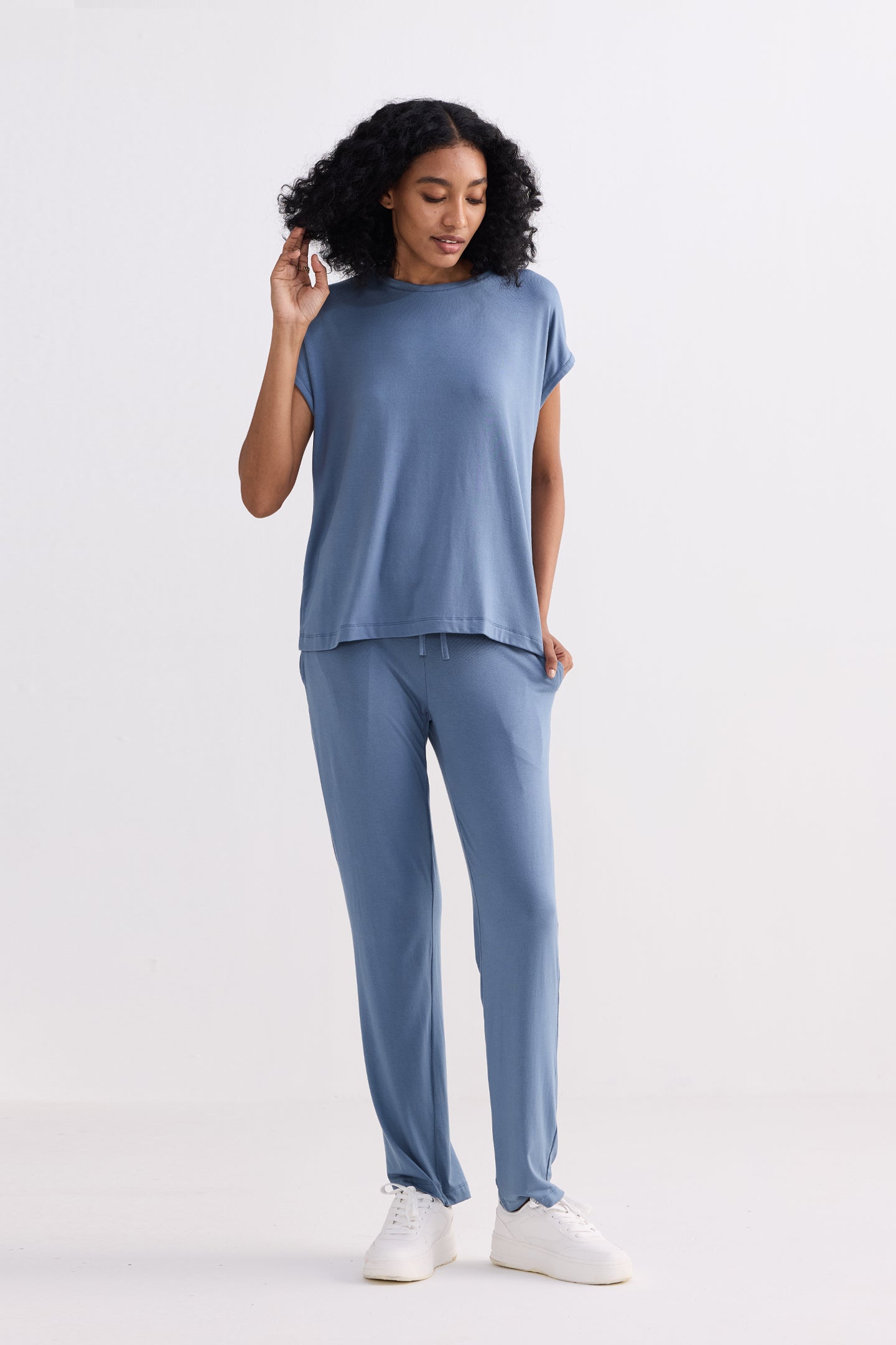 Reistor Relaxed Tee Set in Blue