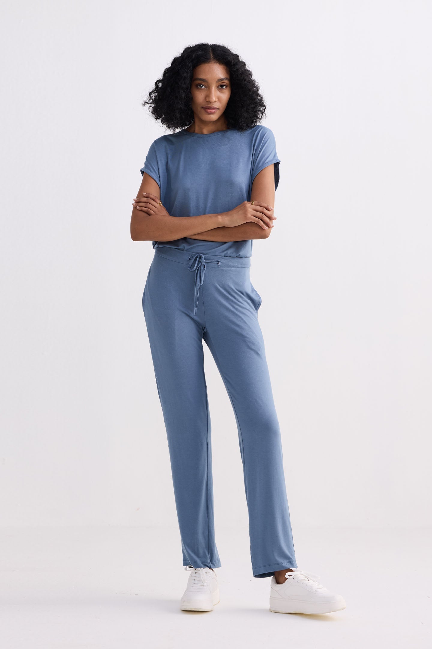 Reistor Wide Leg Pant in Blue