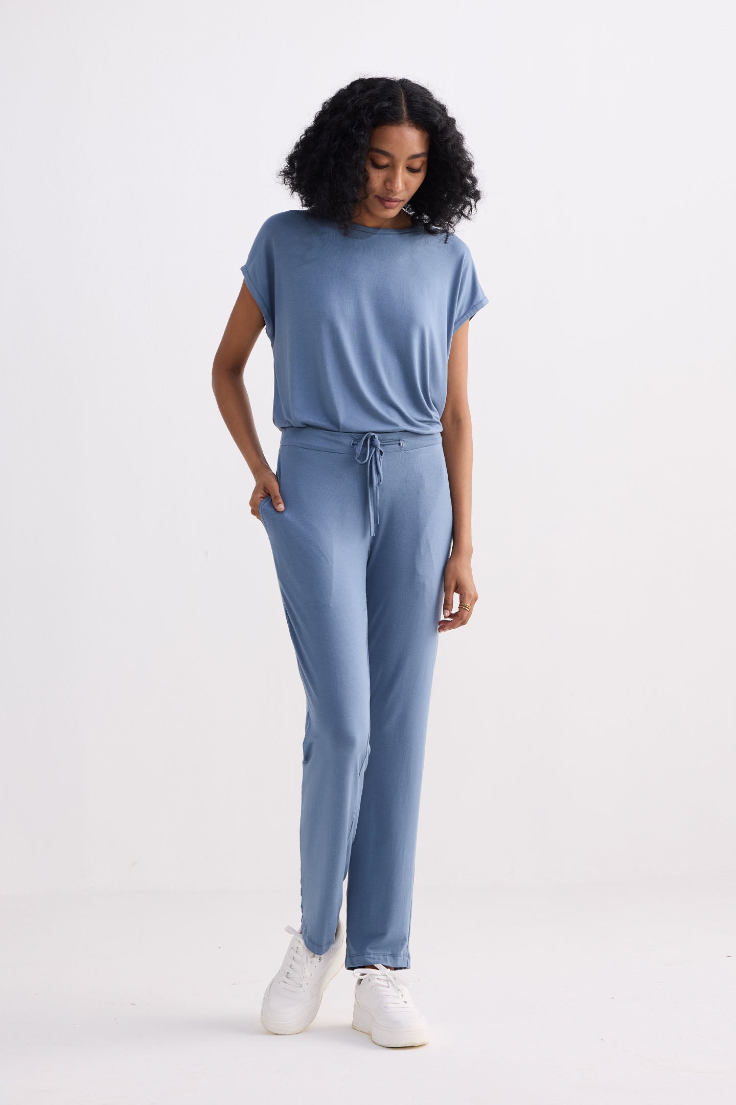 Reistor Wide Leg Pant in Blue