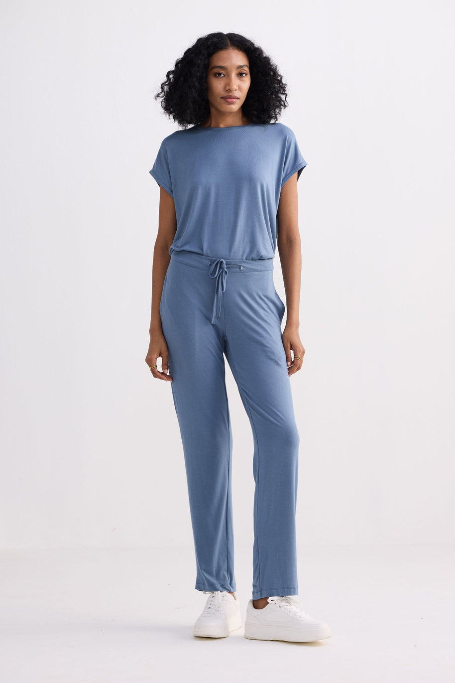 Reistor Wide Leg Pant in Blue