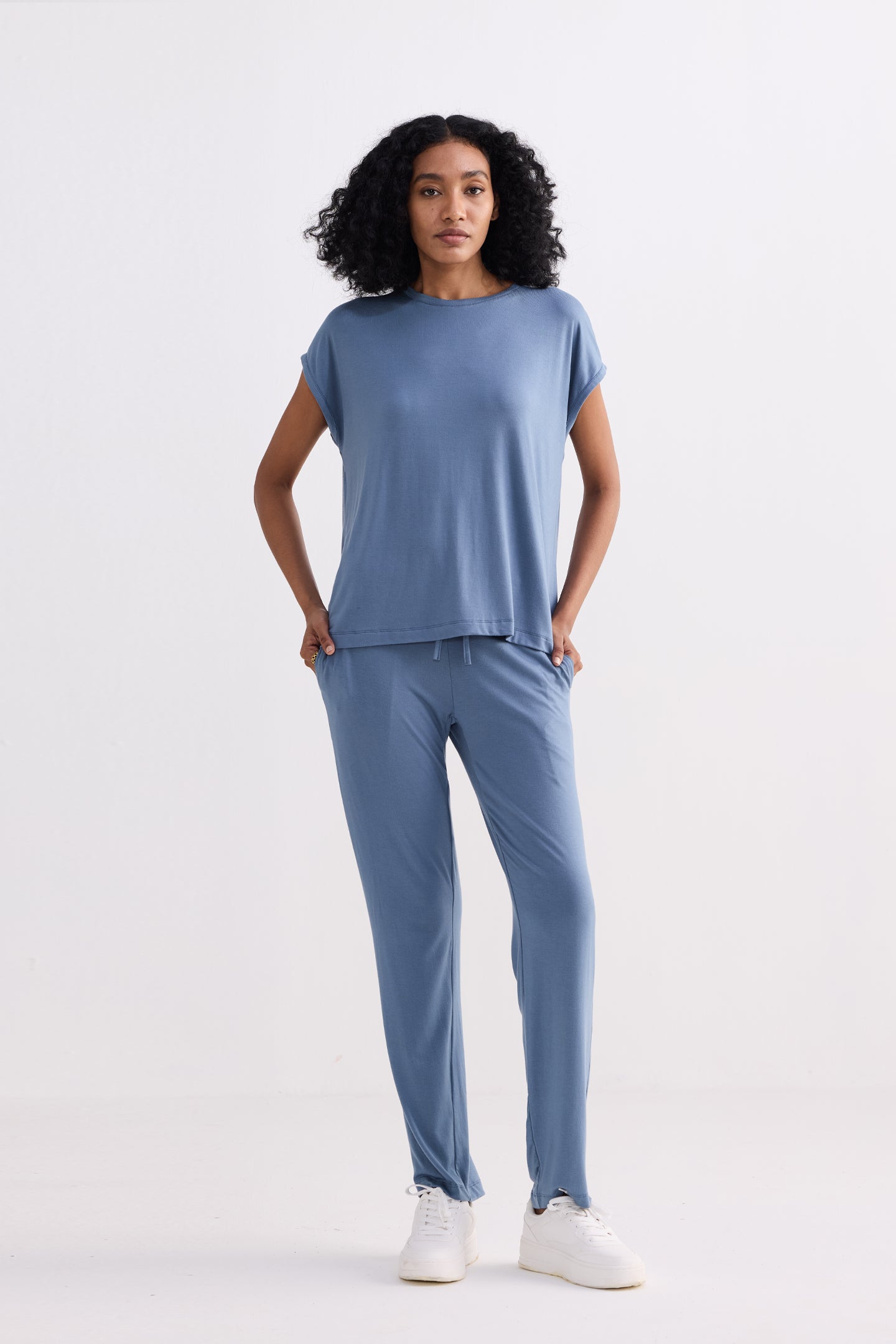 Reistor Relaxed Tee Set in Blue