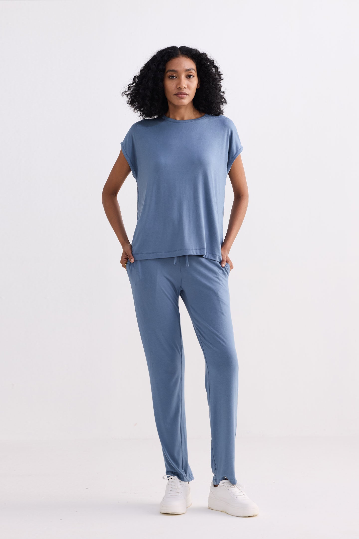 Reistor Wide Leg Pant in Blue