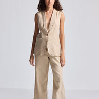 Reistor Sleeveless Hemp Jacket Set