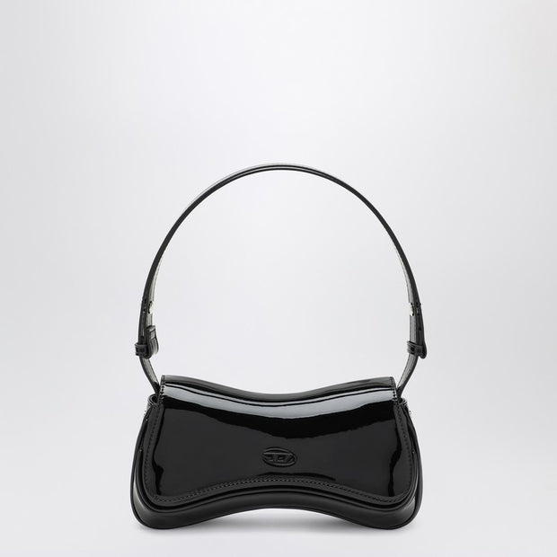 Diesel Medium Play Bag In Black Patent Leather