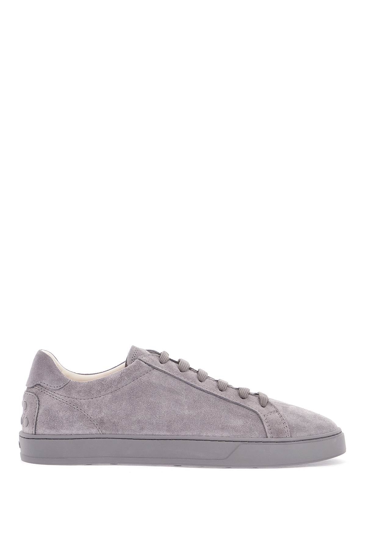 Tod'S Lace-Up Sneakers In Suede Grey