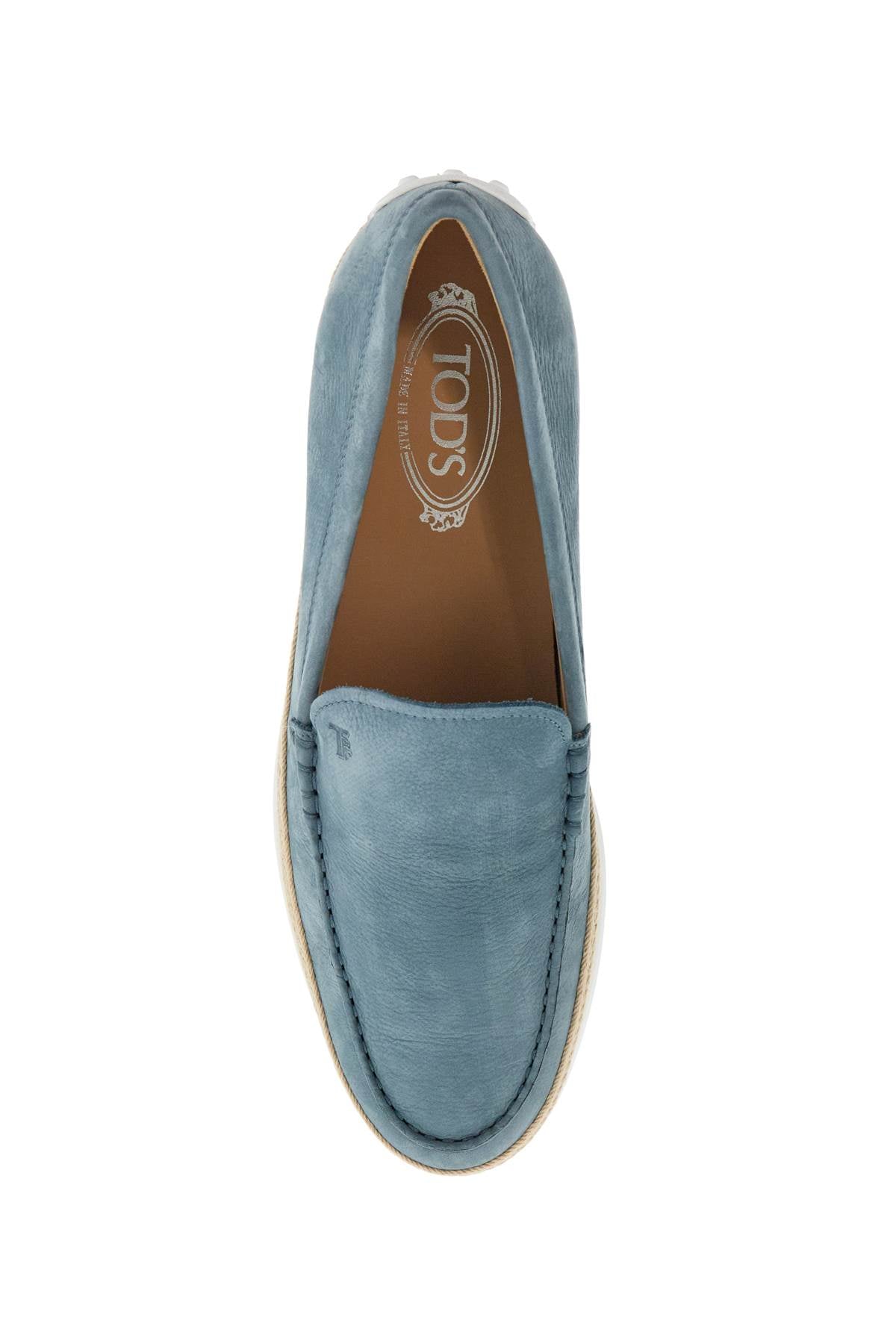 Tod'S Light Blue Calfskin Loafers