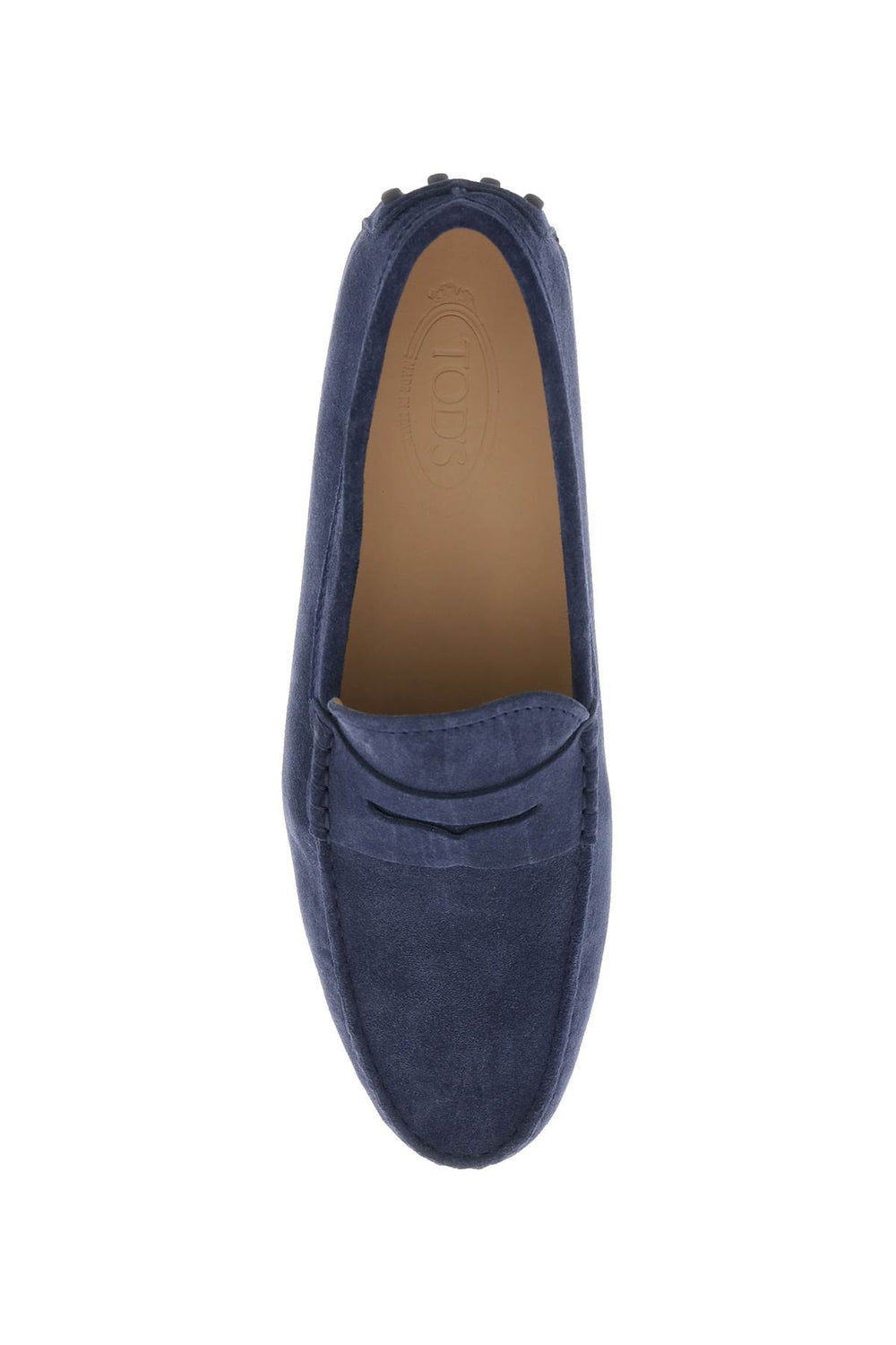 Tod'S Blue Suede Gommino Loafers