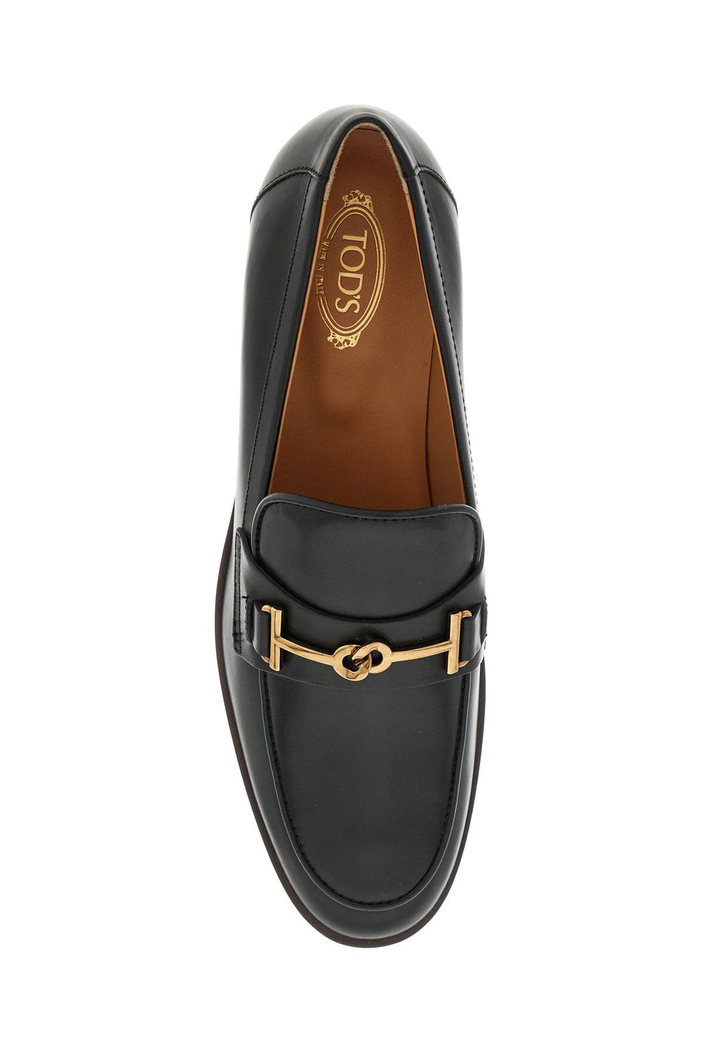 Tod's T Ring Leather Loafers