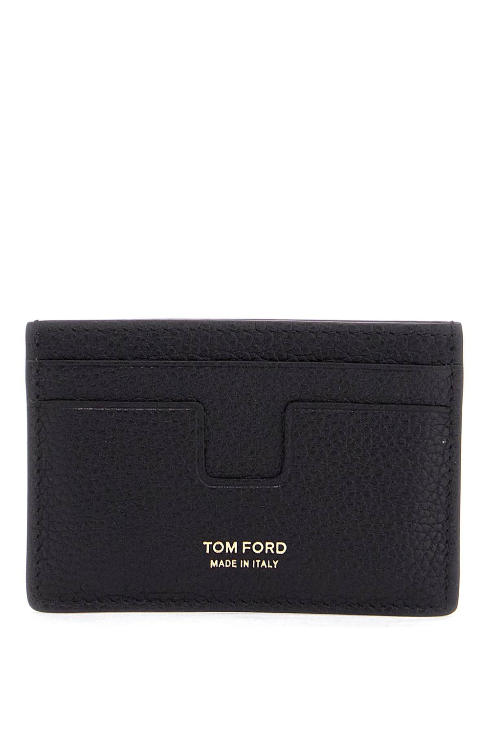 Tom Ford Minimalist Black Calfskin Credit Card Holder