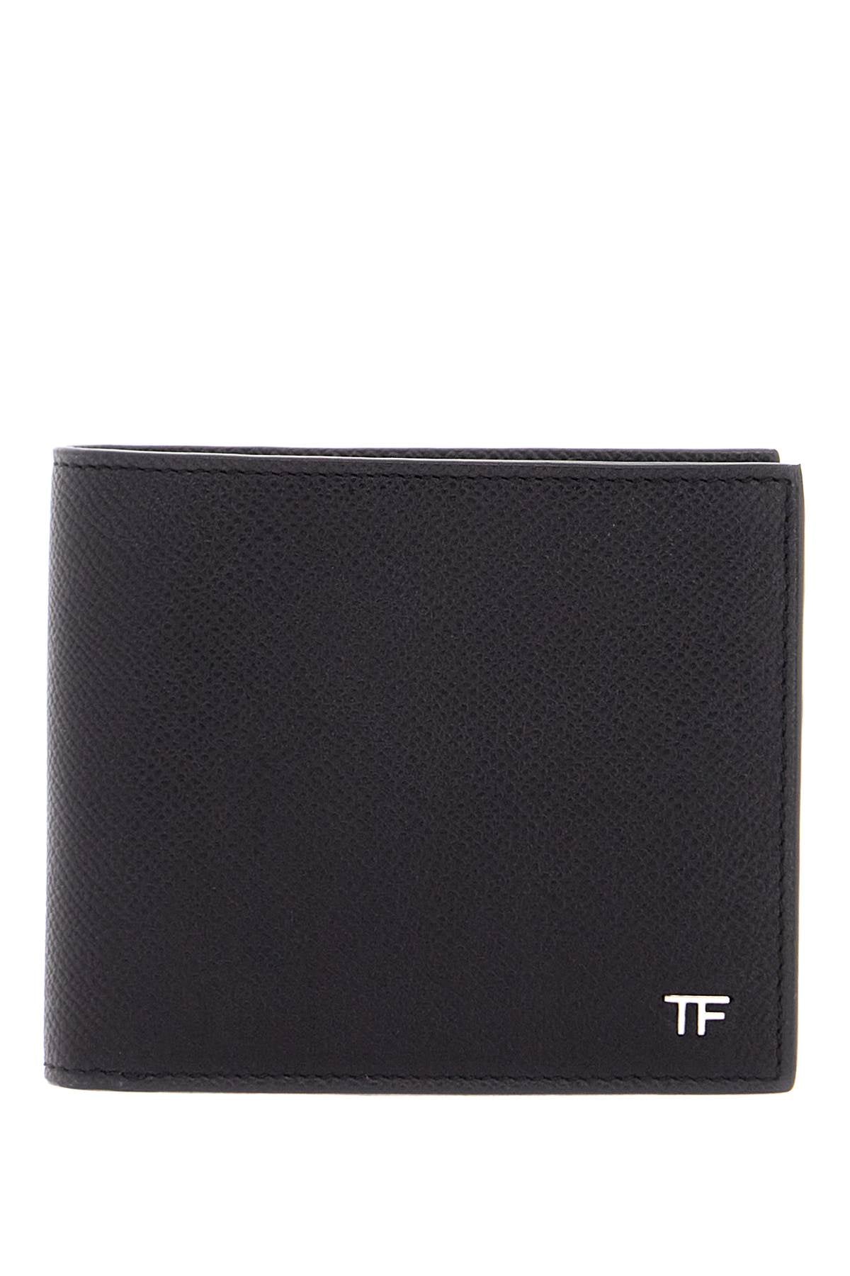 Tom Ford Compact Foldable Black Calfskin Wallet Made In Italy