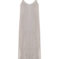 The Handloom Yaz Dress - Burgundy Stripes