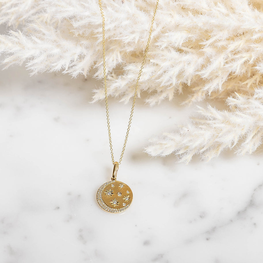 Zoe Lev 14K Diamond Celestial Necklace