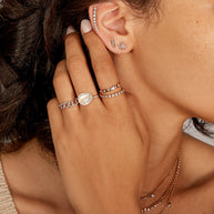 Zoe Lev Diamond Bar Stud Earrings