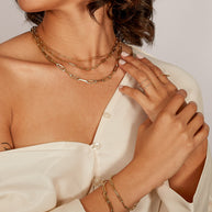 Zoe Lev 14k Gold Extra Large Paper Clip Chain Bracelet