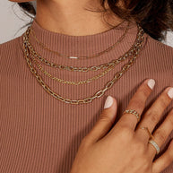 Zoe Lev 14k Gold Extra Large Open Link Chain Necklace