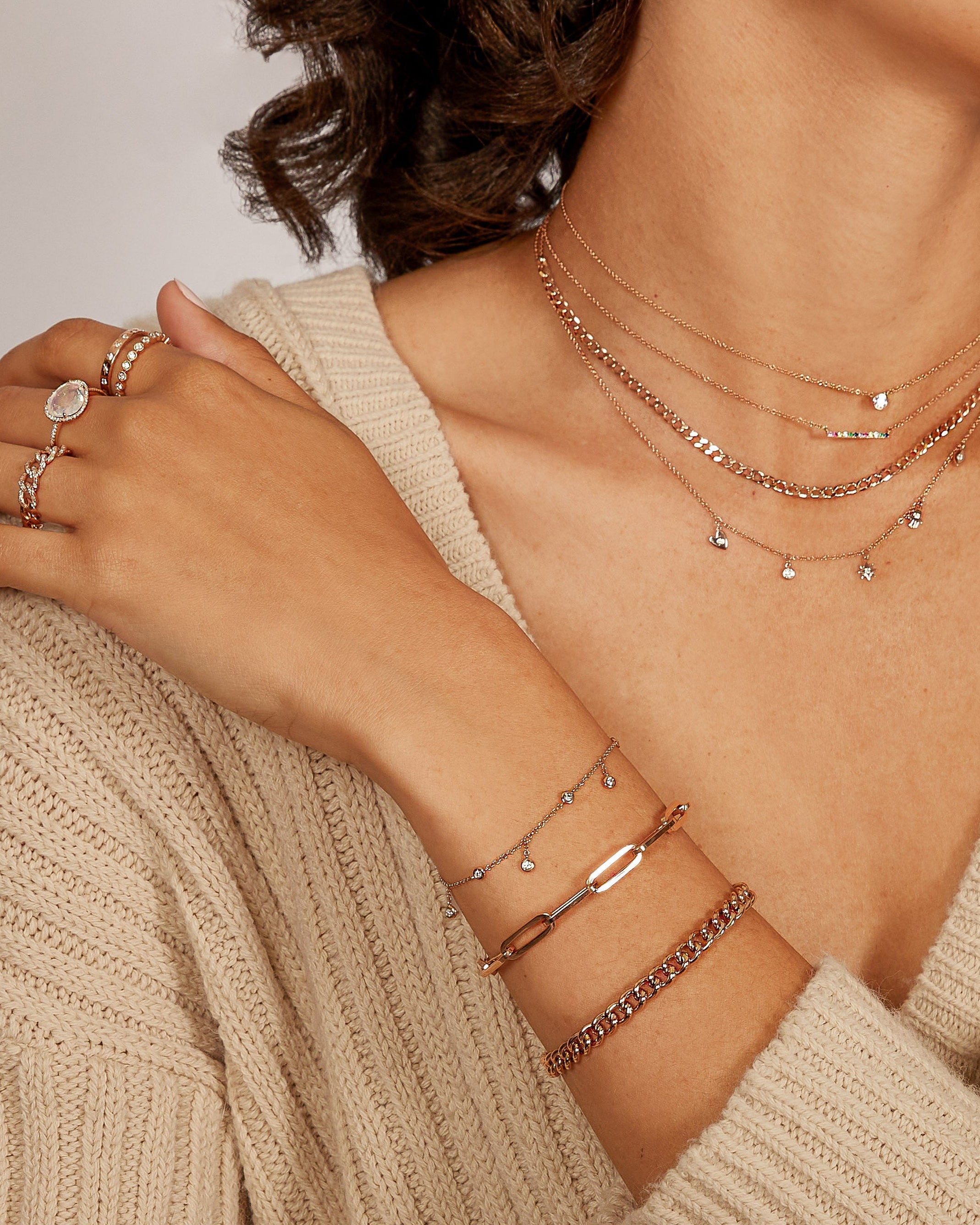 Zoe Lev 14k Gold Extra Large Paper Clip Chain Bracelet