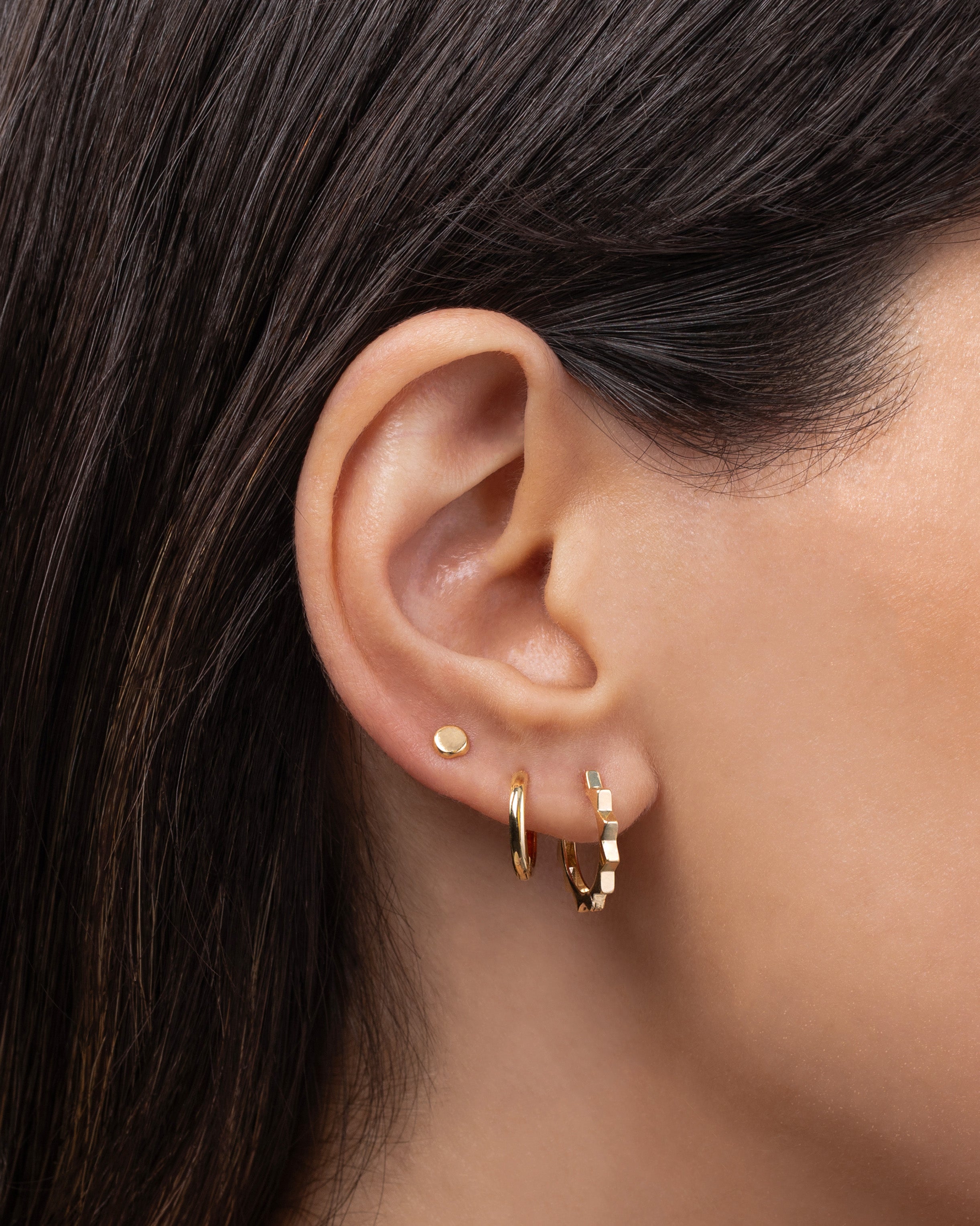 Zoe Lev 14k Gold Small Disc Stud Earrings
