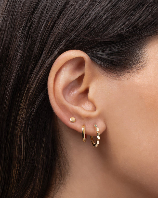Zoe Lev 14k Gold Small Disc Stud Earrings